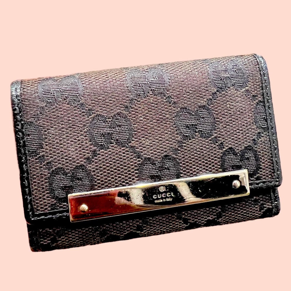 GUCCI Canvas Monogram GG key Holder
